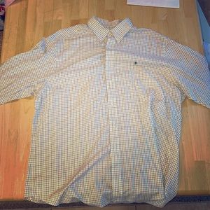 Men’s polo long sleeve button up shirt